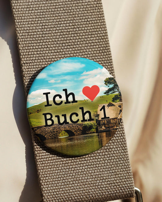 Ich liebe Buch 1 (Button/Magnet)