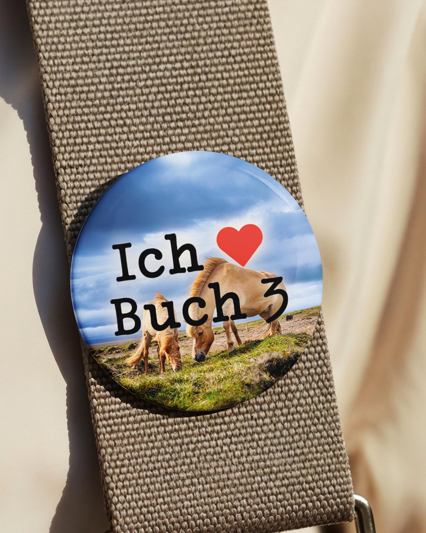 Ich liebe Buch 3 (Button/Magnet)