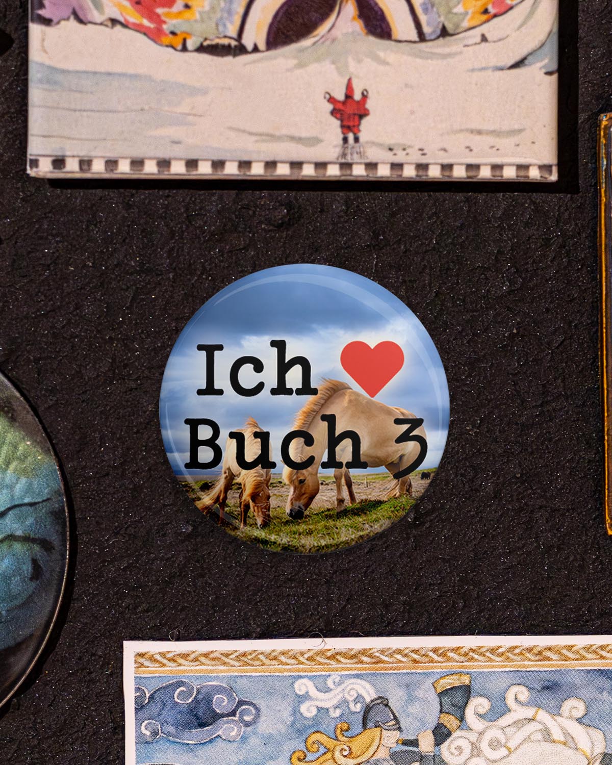Ich liebe Buch 3 (Button/Magnet)