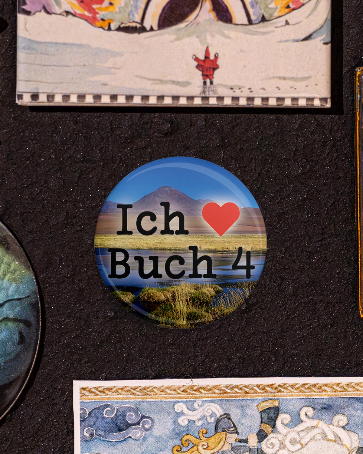 Ich liebe Buch 4 (Button/Magnet)