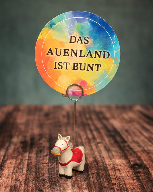 Das Auenland ist bunt (Sticker rund)