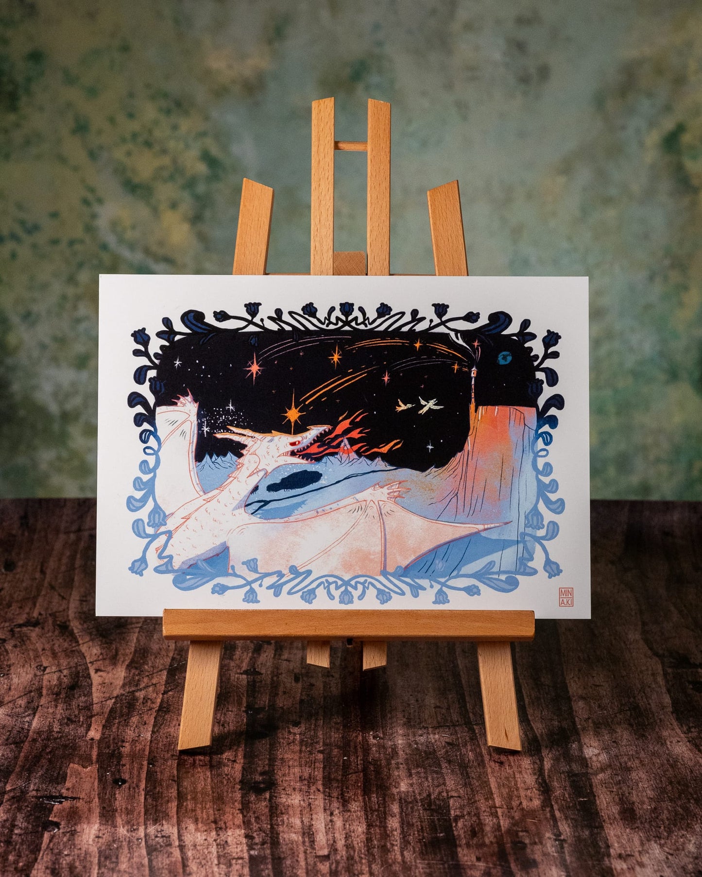 Der weiße Drache (Kunstdruck)