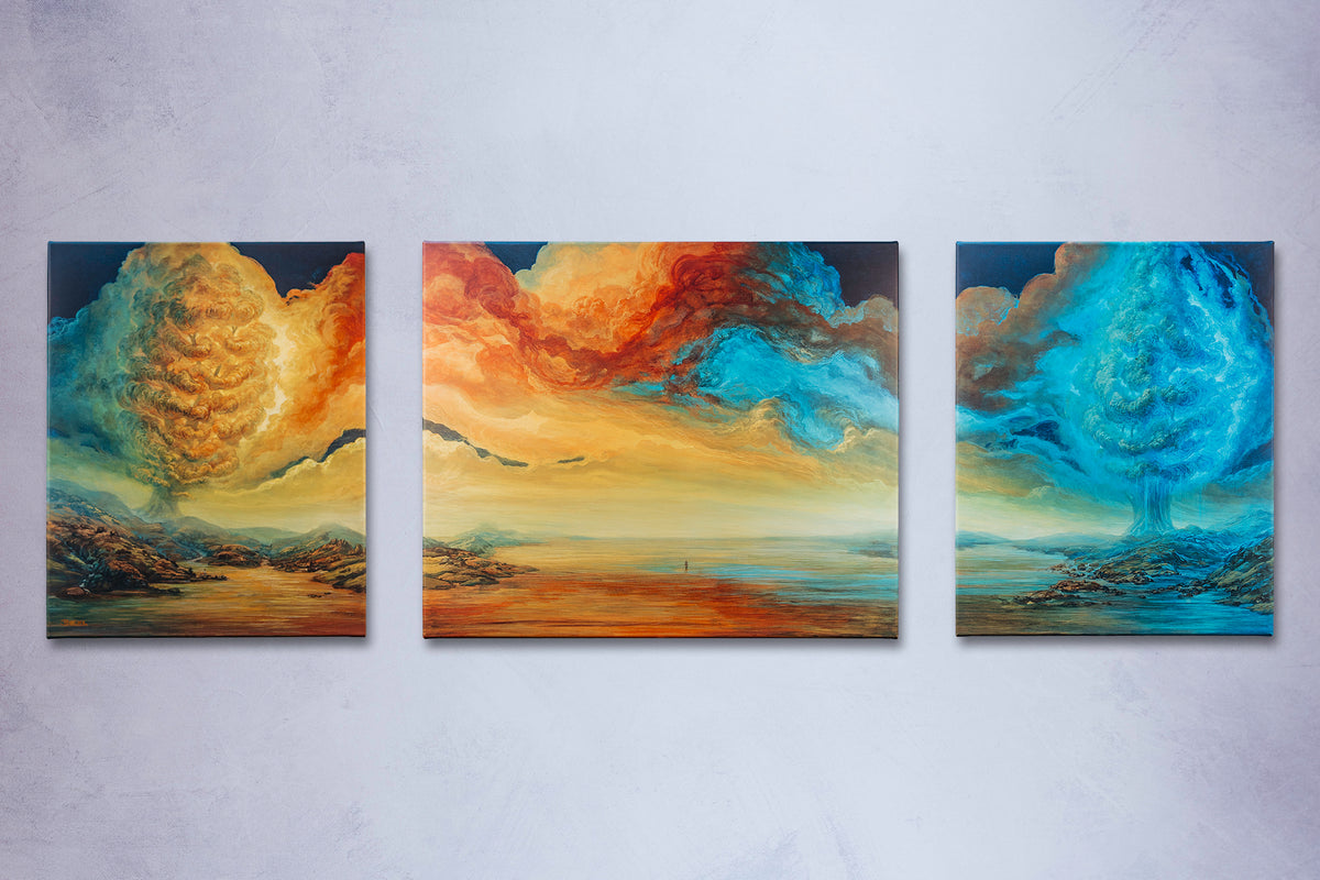 Between the Lights (limitiertes Leinwand-Triptychon)