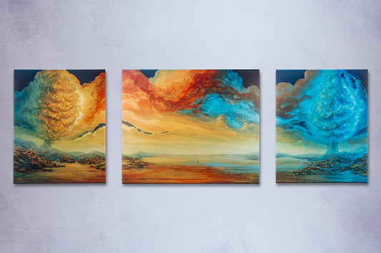 Between the Lights (limitiertes Leinwand-Triptychon)