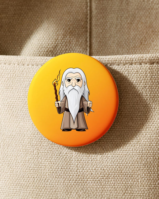 Der graue Wanderer (Button/Magnet)
