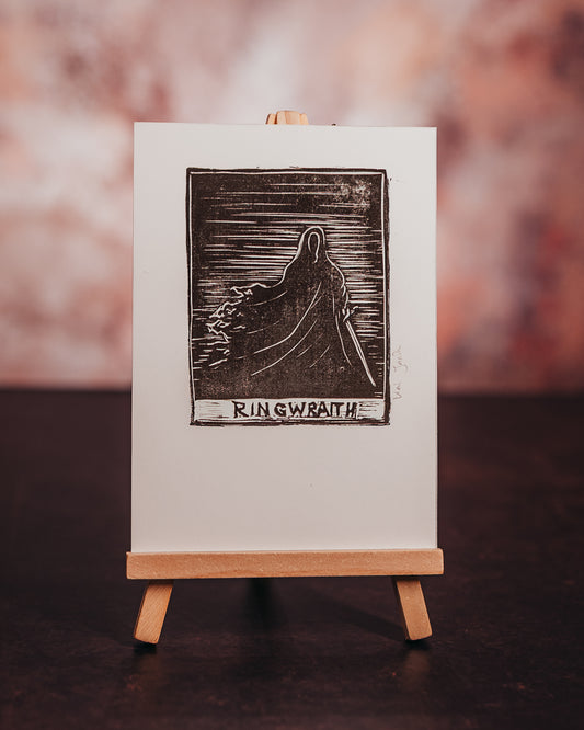 Hunted (handgepresster Linoldruck)