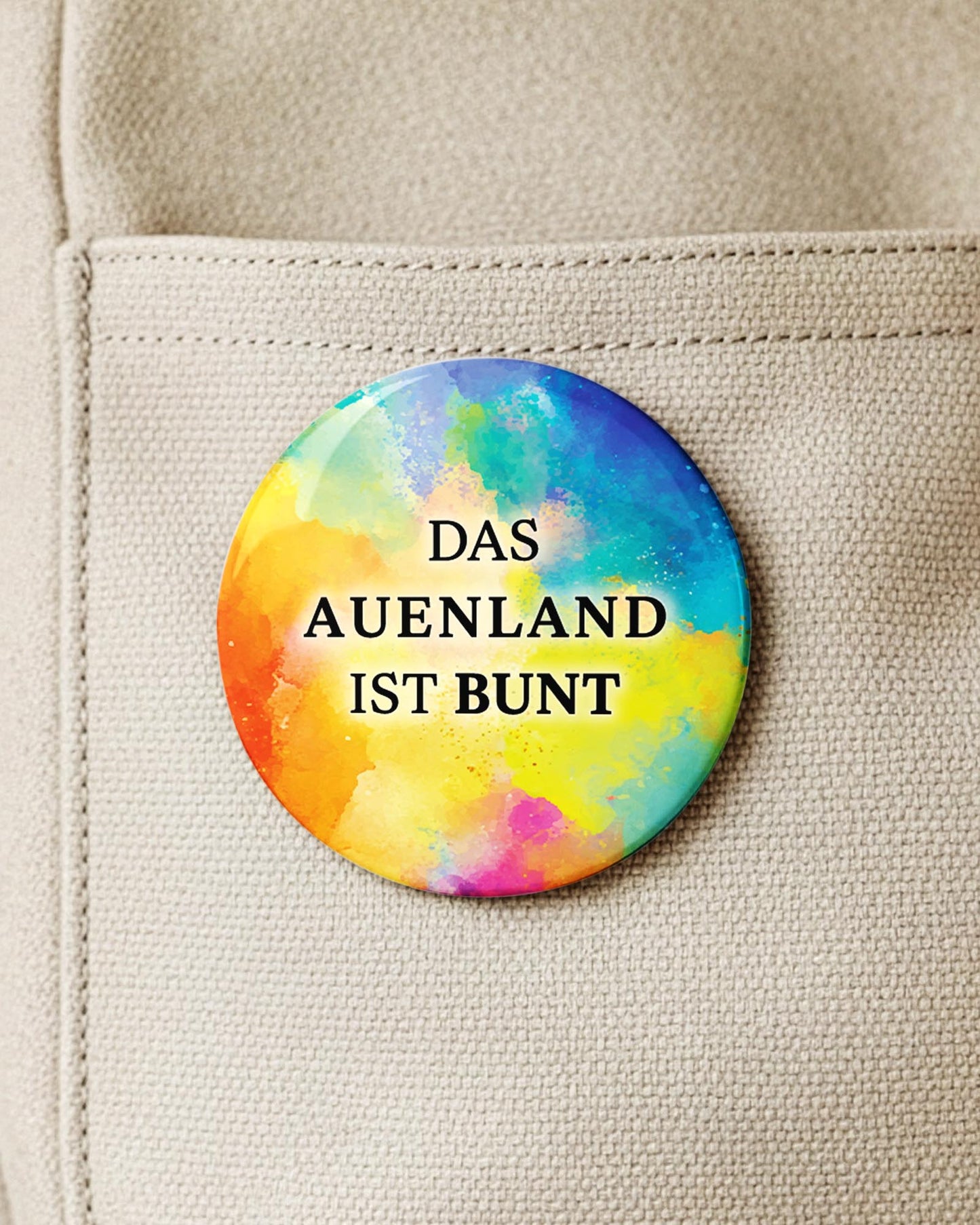 Das Auenland ist bunt (Button/Magnet)