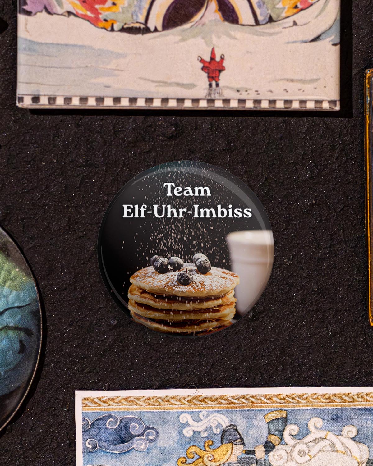 Team Elf-Uhr-Imbiss  (Button/Magnet)