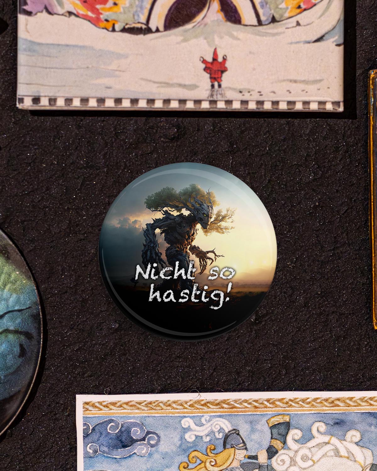 Nicht so hastig! (Button/Magnet)