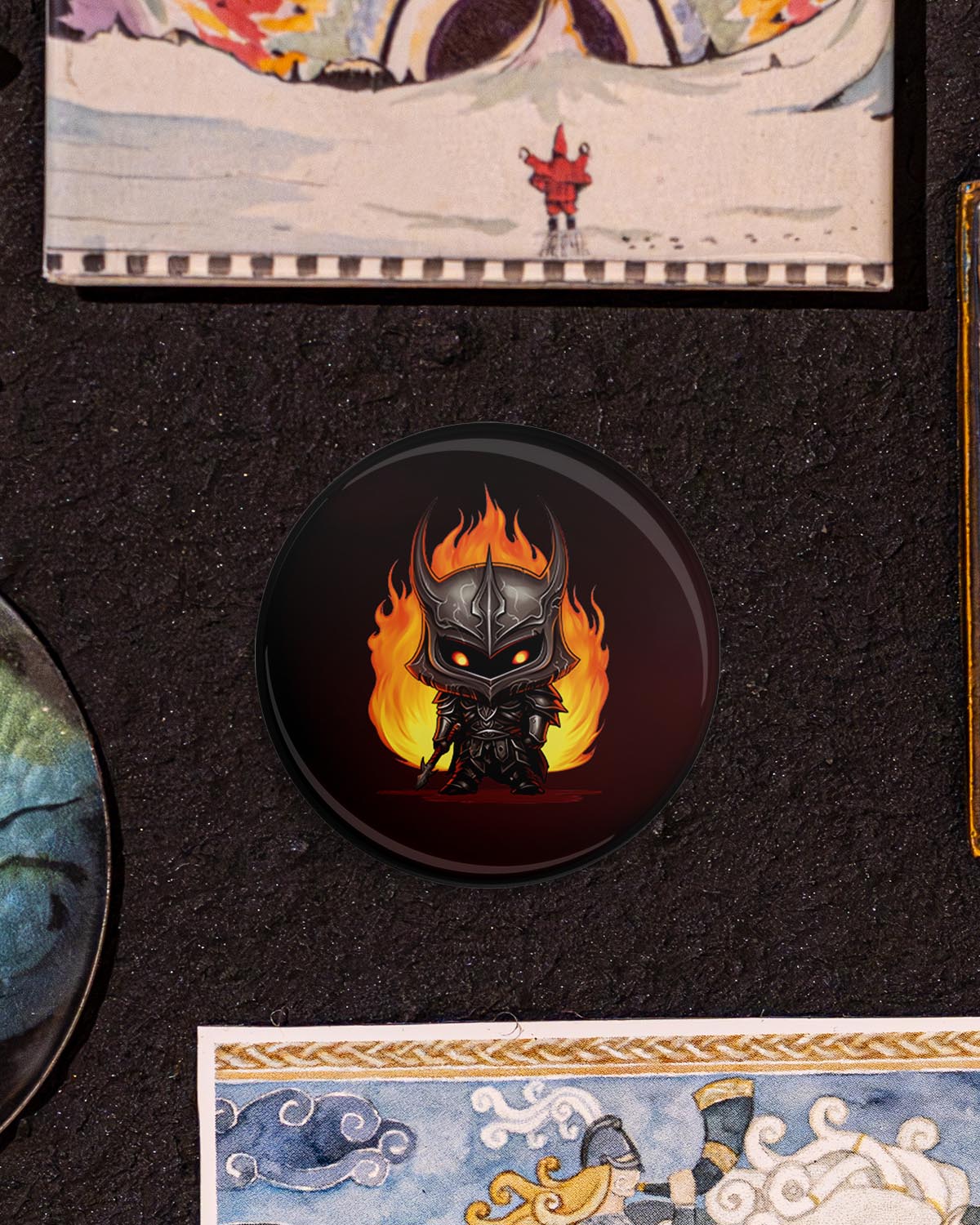 Feuerfürst im Schatten (Button/Magnet)