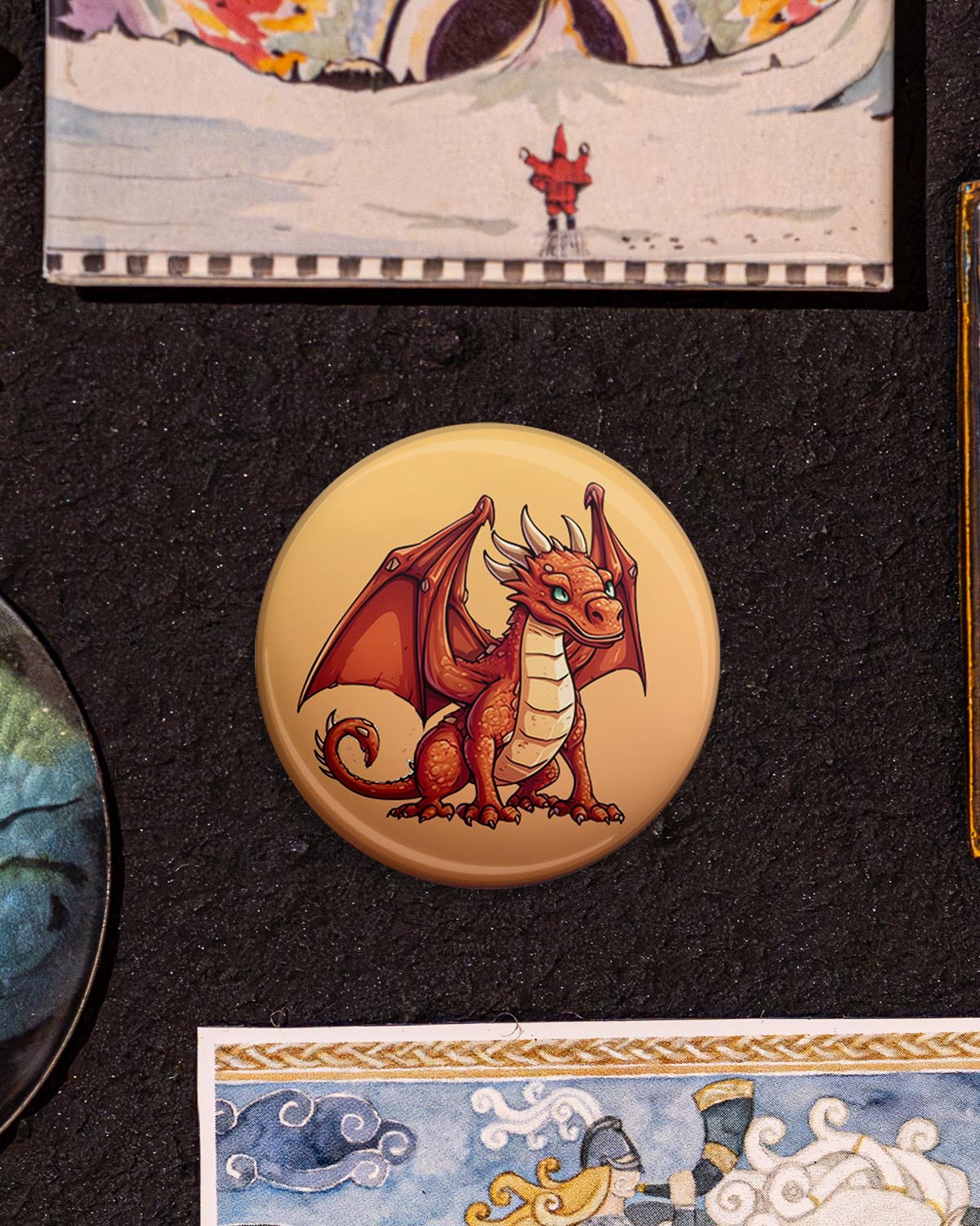 Kleiner Schatzdrache (Button/Magnet)